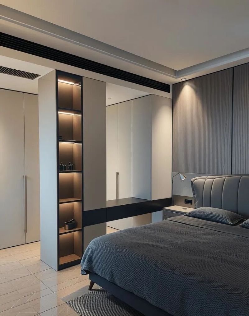 卧室隔断柜玄关柜设计合集 - 家居知识