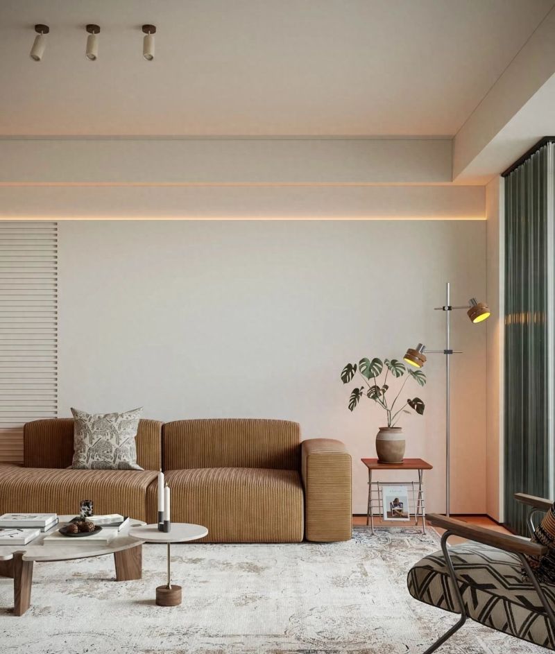 轻复古中古风客厅，温柔入骨的家居美学