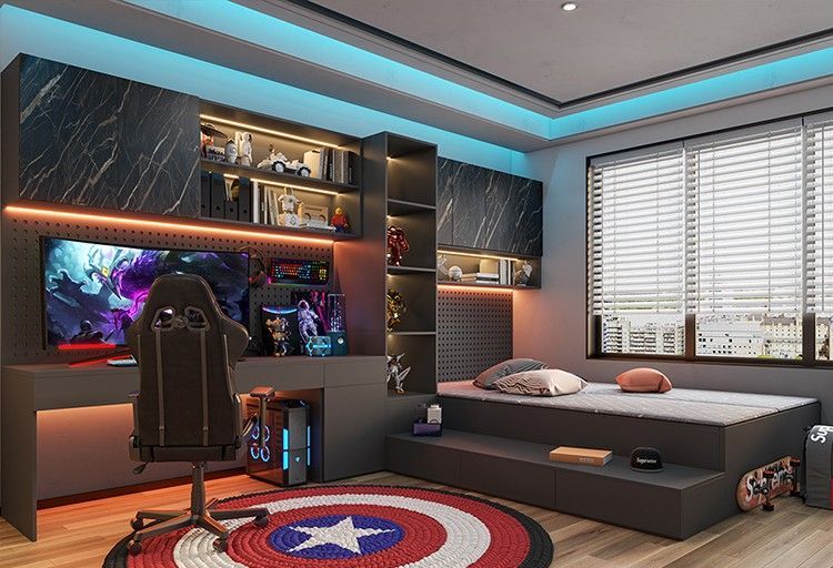 不是柜子，是氛围发动机！RGB电竞主题定制柜全案揭秘 - 家居知识