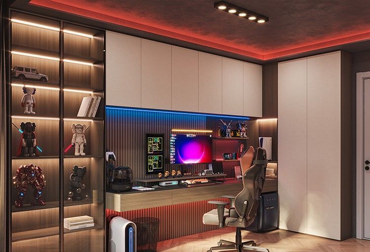 不是柜子，是氛围发动机！RGB电竞主题定制柜全案揭秘 - 家居知识