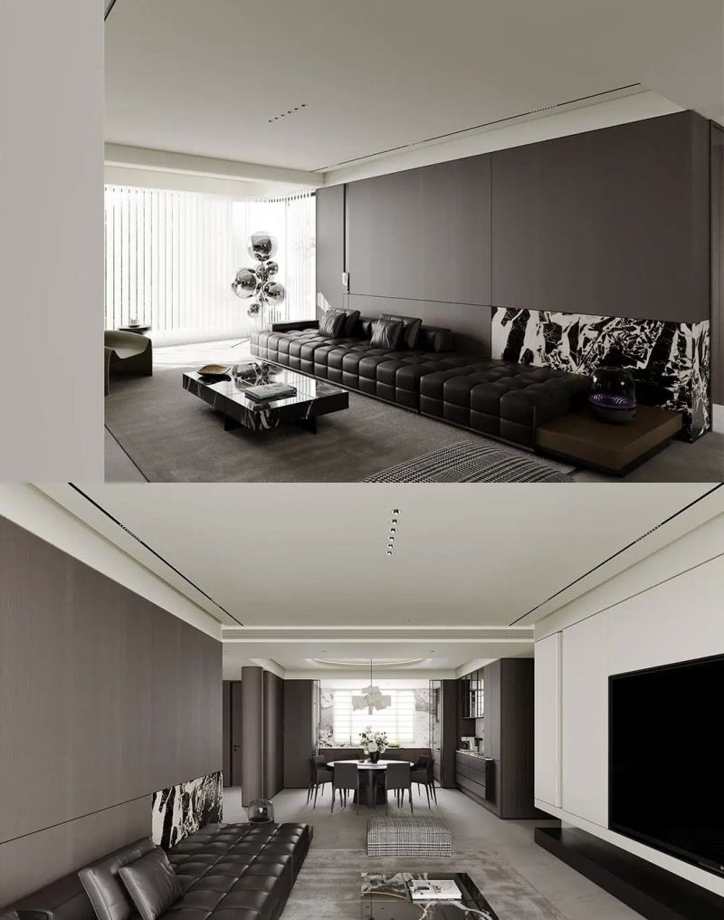 158㎡装修丨意式极简风格设计 - 家居知识