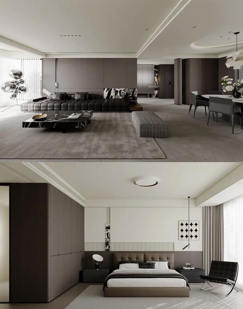 158㎡装修丨意式极简风格设计 - 家居知识