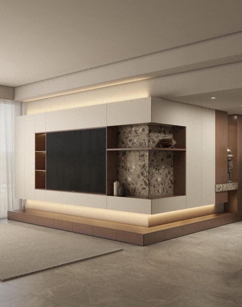 转角电视柜设计，小户型空间利用的完美解决方案