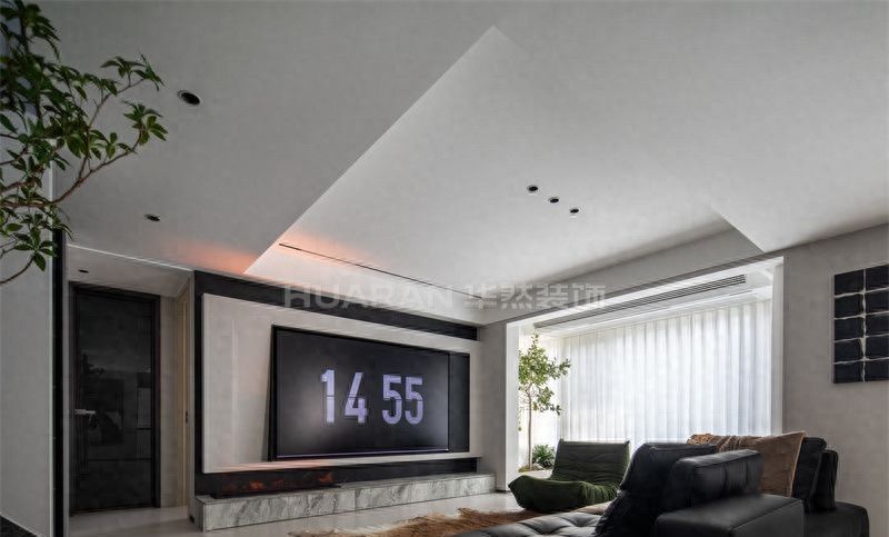 合肥149㎡意式极简复式装修实景，平湖秋月现代家居设计