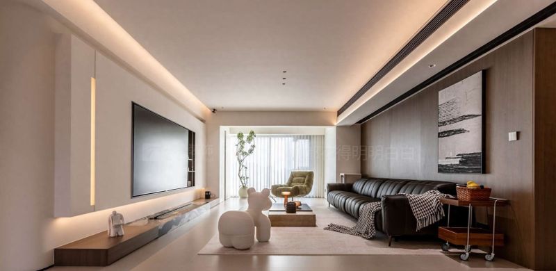 206㎡现代风格实景，株洲装修设计诠释时光的温柔呼吸