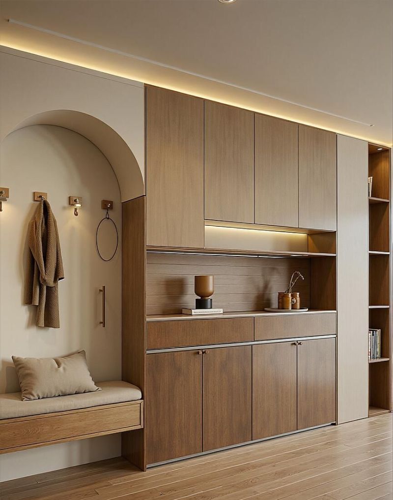 进门就惊艳！定制玄关柜合集一看一个不吱声！ - 家居知识