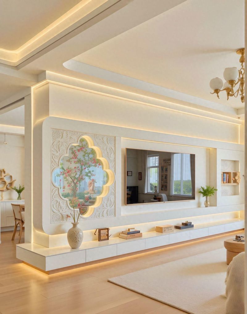 138平奶油风新家，暖光客厅+超强收纳，氛围感拉满！