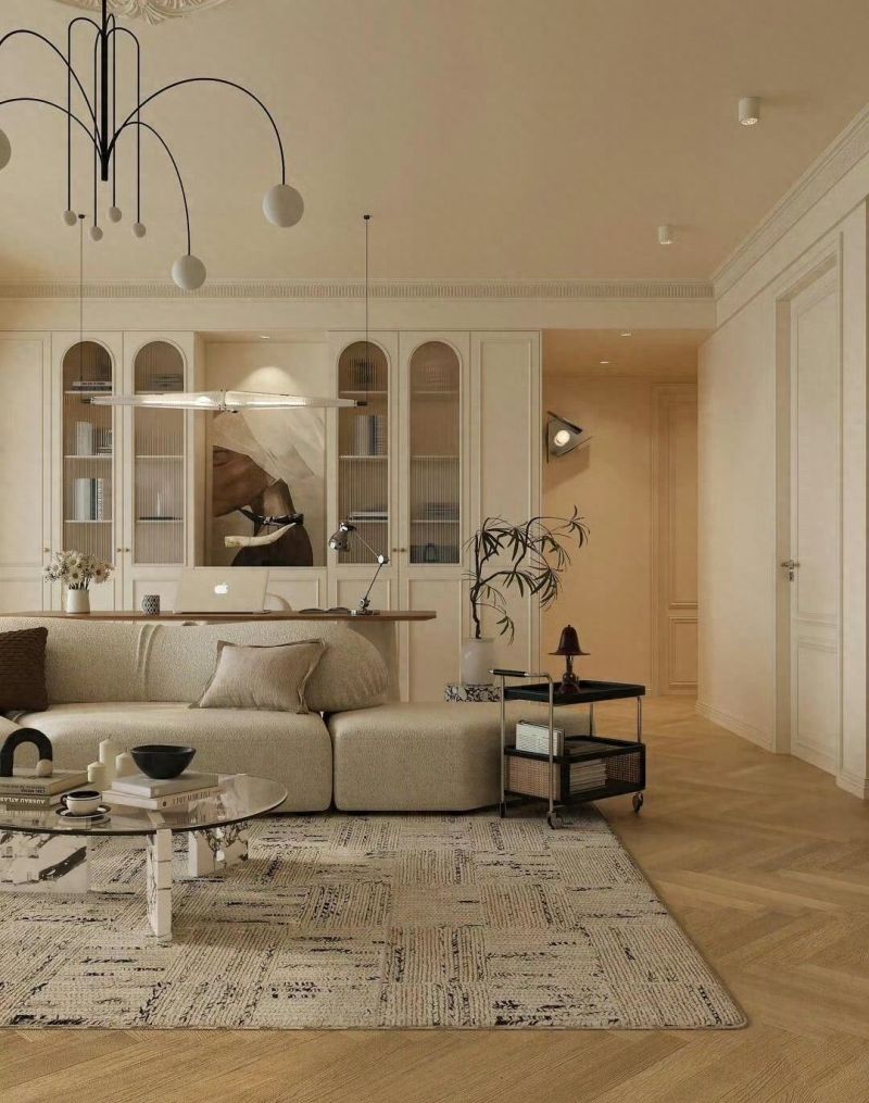 法式奶油风餐客厅，优雅浪漫的家居美学