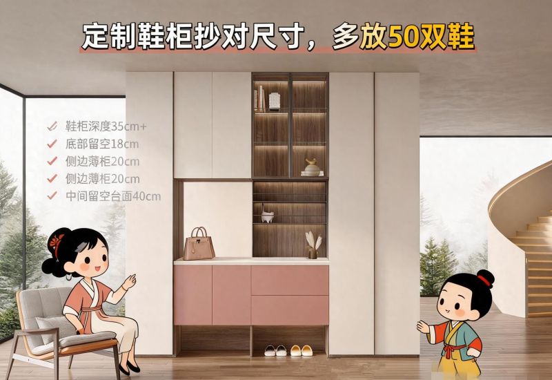 定制鞋柜避坑指南，做好这4点，空间翻倍更实用