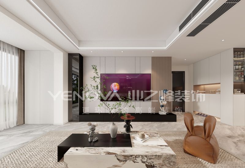 144㎡现代轻奢风装修案例，唐山禹洲凤凰府实景赏析