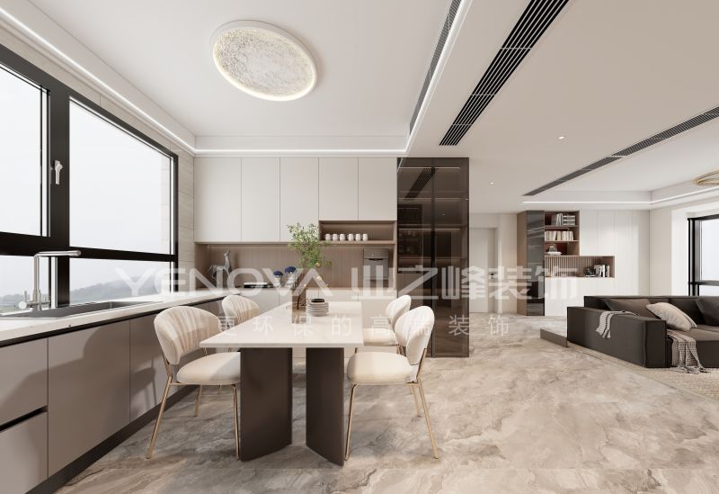 唐山禹洲凤凰府144平方米现代轻奢风格装修效果案例|业之峰装饰 - 家居知识