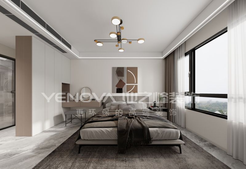 唐山禹洲凤凰府144平方米现代轻奢风格装修效果案例|业之峰装饰 - 家居知识