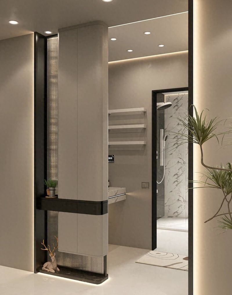 意式极简干湿分离设计，打造现代卫浴空间新美学