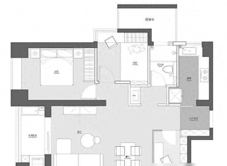 83平现代北欧风二居室，简约舒适的小家设计