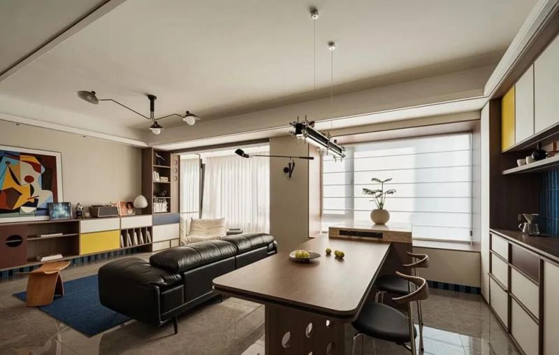 设计师以复古、包豪斯与孟菲斯混搭风格为基调进行改造 - 家居知识