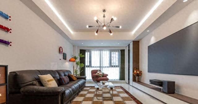 123㎡摩登复古风实景，株洲装修设计演绎时光中的优雅升华