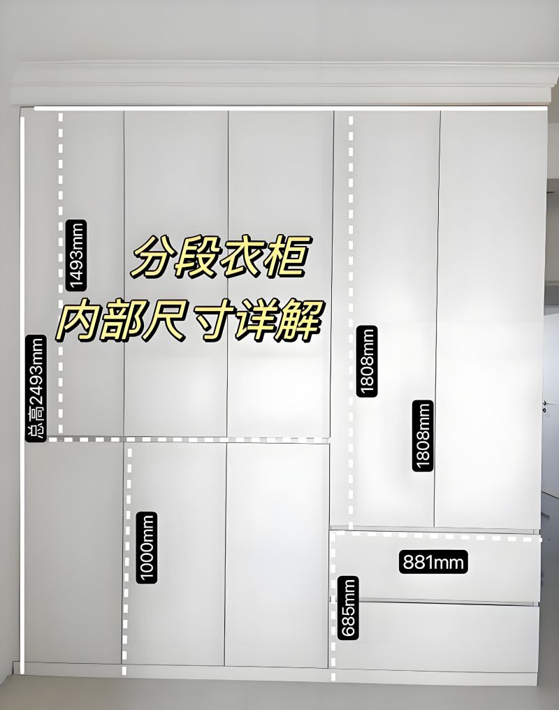 定制衣柜｜分段式vs一柜到顶 看完不纠结✅ - 家居知识