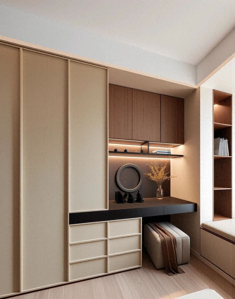 中古极简衣柜，优雅大气的家居美学