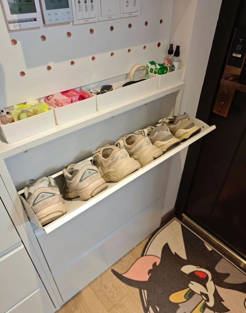 进门没有玄关怎么做鞋柜？看完年轻人家的设计，我真想砸了重装 - 家居知识