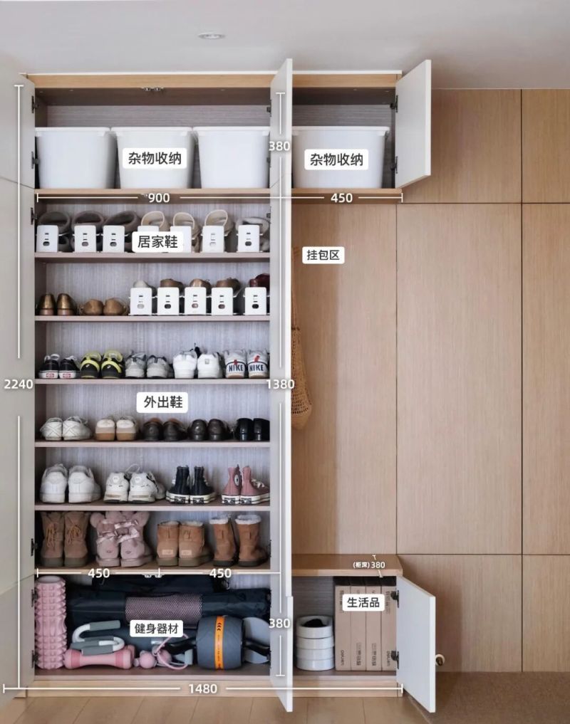 进门没有玄关怎么做鞋柜？看完年轻人家的设计，我真想砸了重装 - 家居知识
