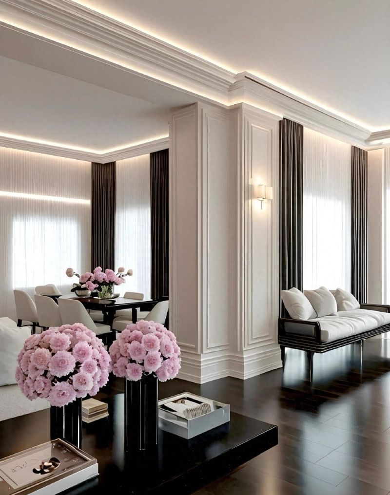 黑白法式浪漫家装，优雅与极简的完美碰撞