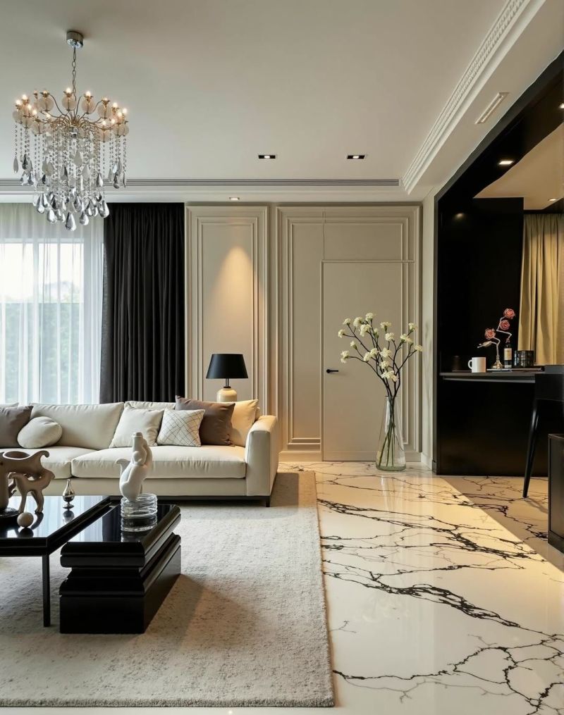 黑白法式风的浪漫装修 - 家居知识