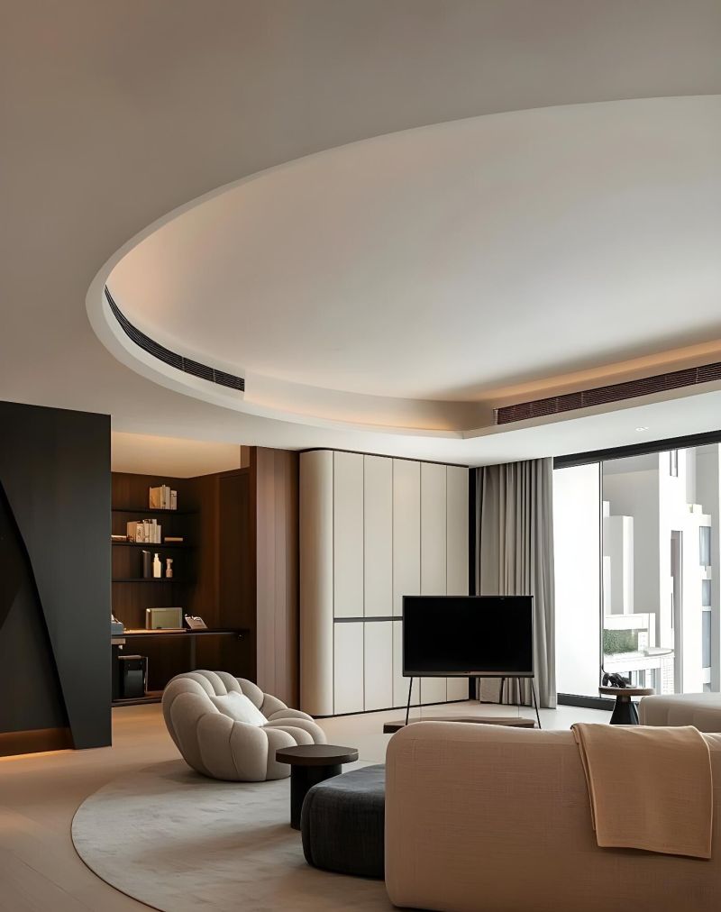 告别呆板！极简风客厅这行云流水的设计，好巴适！ - 家居知识