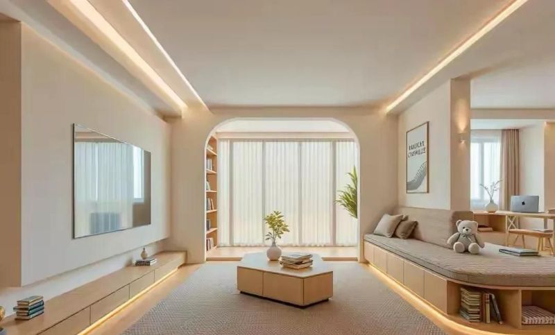 奶油原木风｜次卧改开放式书房，美到心坎 - 家居知识