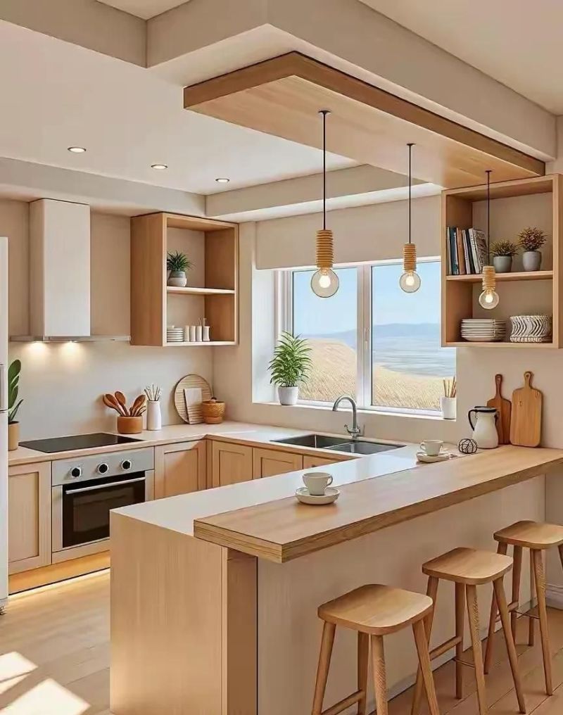 奶油原木风｜次卧改开放式书房，美到心坎 - 家居知识