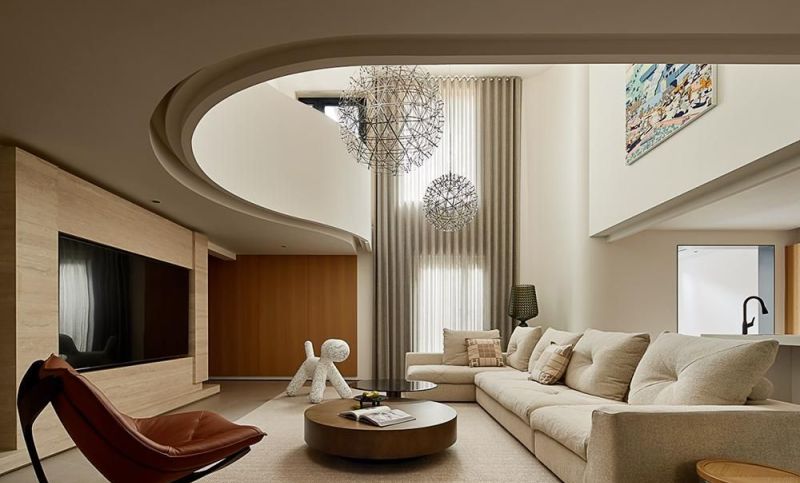 328㎡原木风复式豪宅，简约曲线美！ - 家居知识