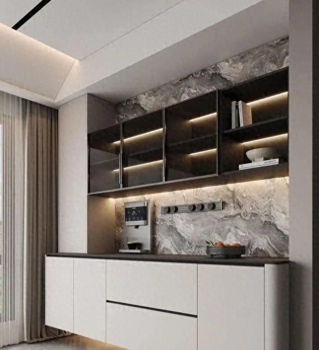 2026餐边柜潮流，穿插端景设计打造高颜值实用空间