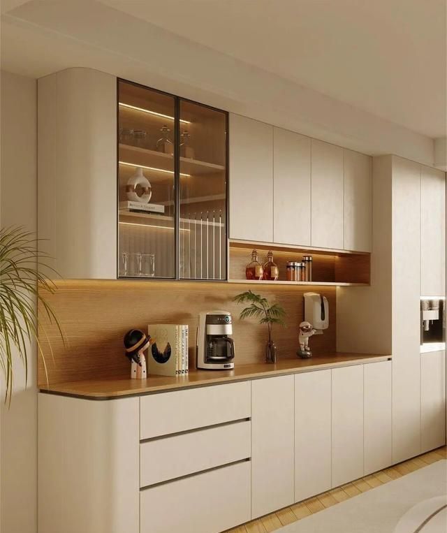 酒柜+餐边柜一体化设计！5个技巧，高级感不费钱 - 家居知识