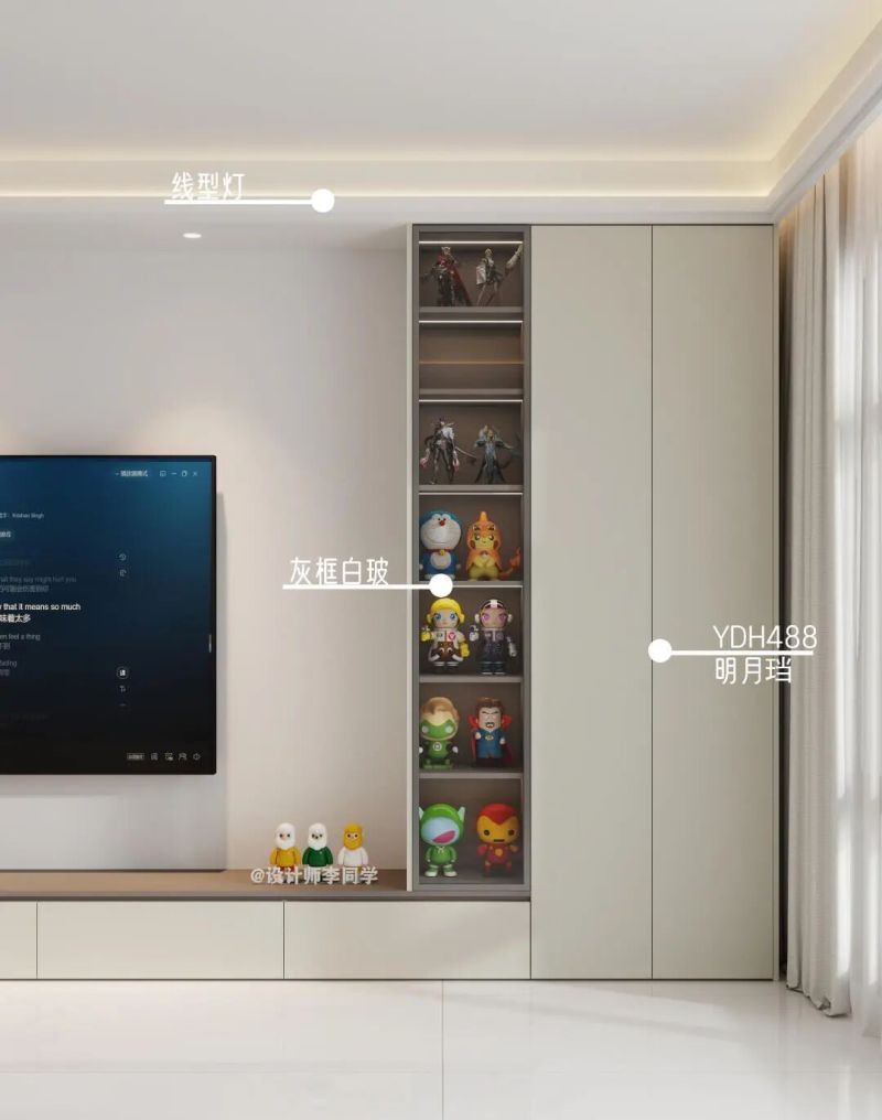 客厅装修，不想做满墙电视柜就这样装吧。 - 家居知识