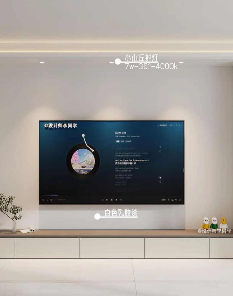 客厅装修，不想做满墙电视柜就这样装吧。 - 家居知识