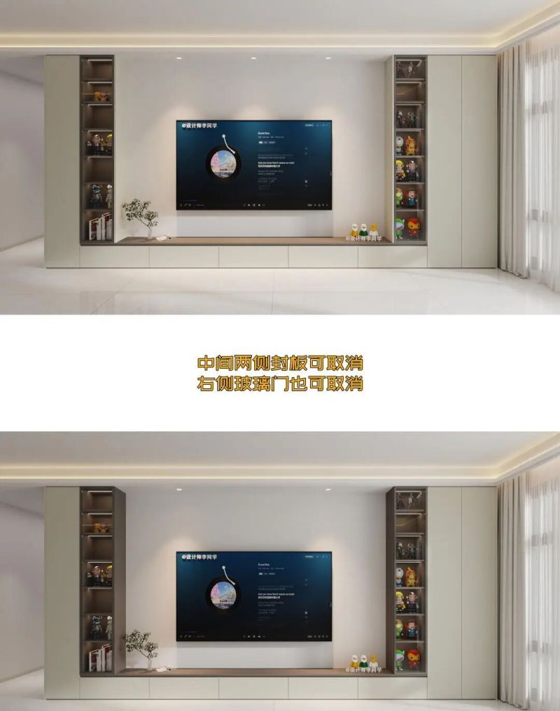 客厅装修，不想做满墙电视柜就这样装吧。 - 家居知识