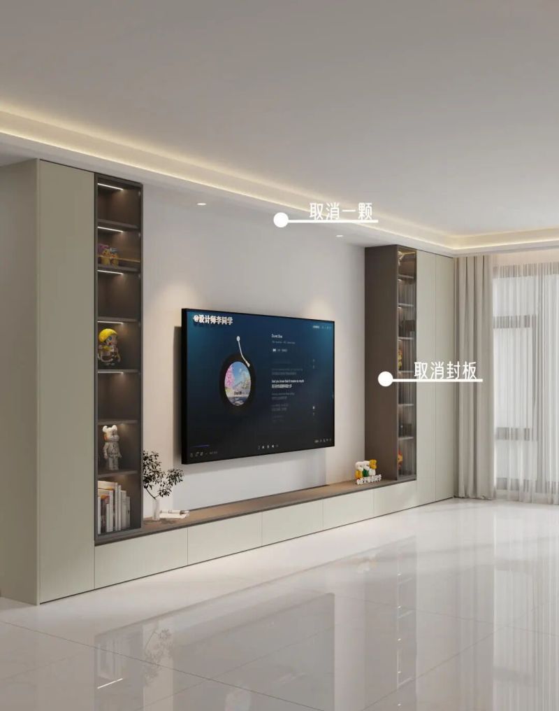 客厅装修，不想做满墙电视柜就这样装吧。 - 家居知识