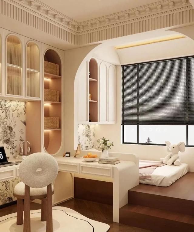 儿童房半包围榻榻米30款，小空间秒变储物+学习+玩耍区 - 家居知识