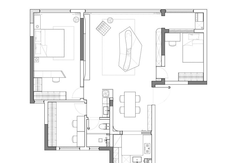 温柔的现代简约风，128平清爽自在的家 - 家居知识