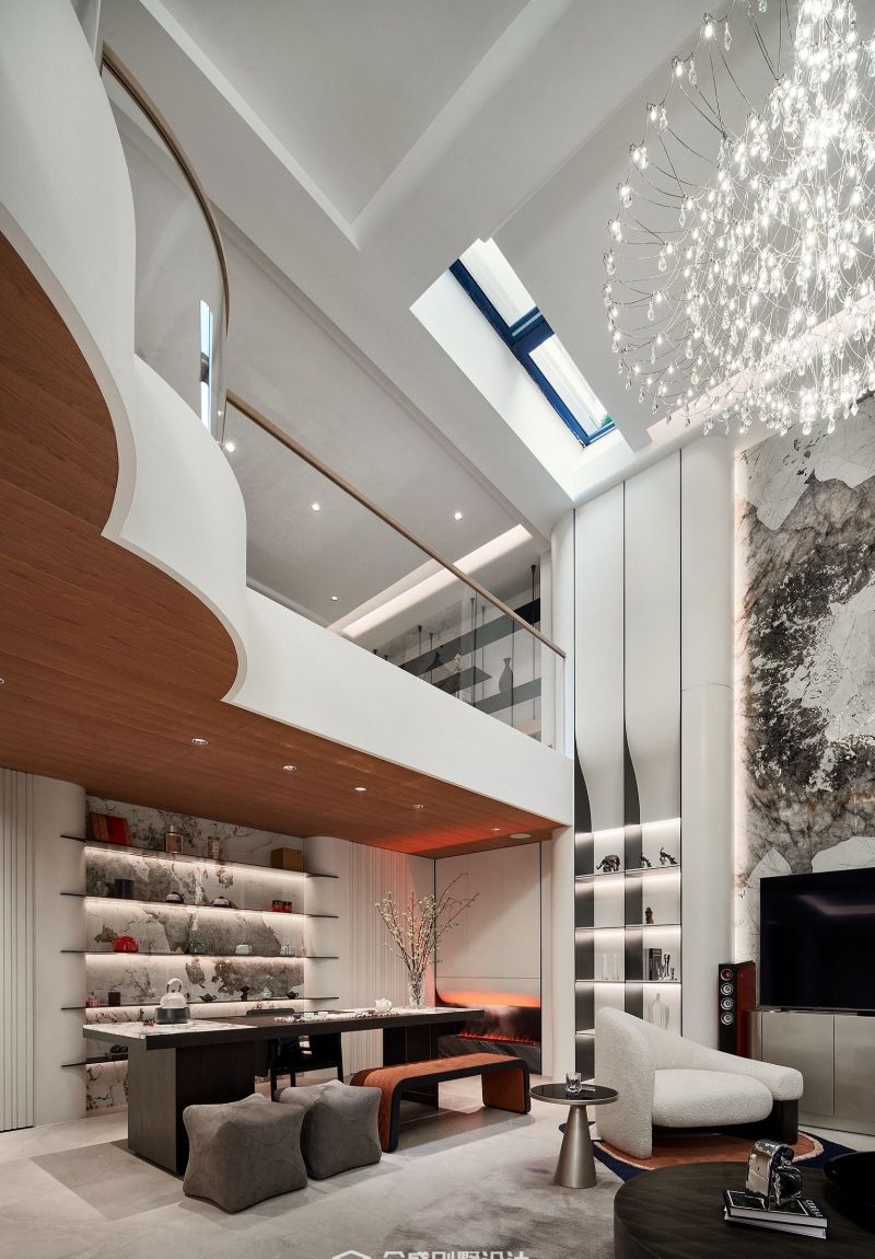 MHOO|湖风雅园450㎡意式轻奢风：理性线条里的轻奢温度 - 家居知识