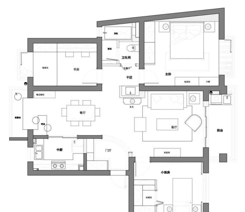 小清新的123平现代美式风三居室，轻松又舒适的家 - 家居知识