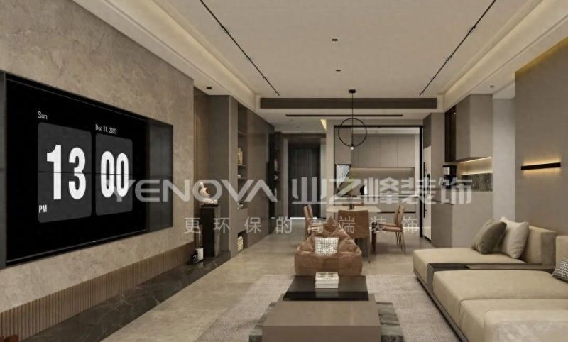 唐山天正·凤麟玺苑145平方米现代风格装修效果案例|业之峰装饰 - 今日头条