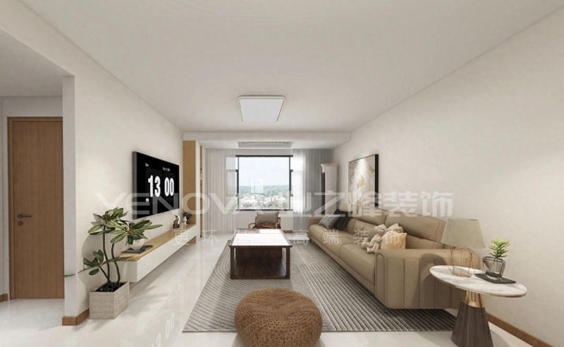 唐山南湖CBD132平方米现代原木风格装修效果案例|业之峰装饰 - 今日头条