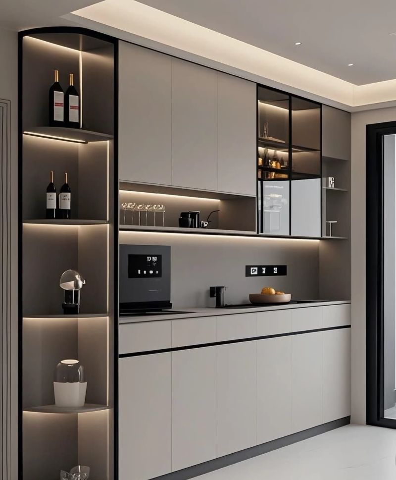 黑白灰高级感餐边柜，谁看了不迷糊 - 家居知识