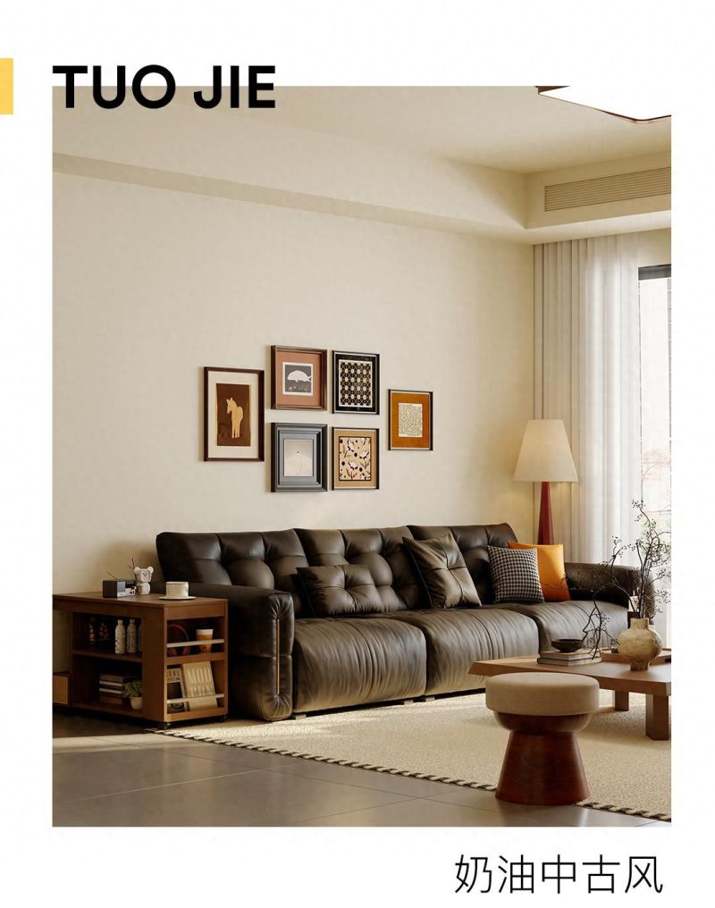 119㎡中古风三居室，斜切柜+书房衣帽间一体化设计，三代同堂的颜值实用范本