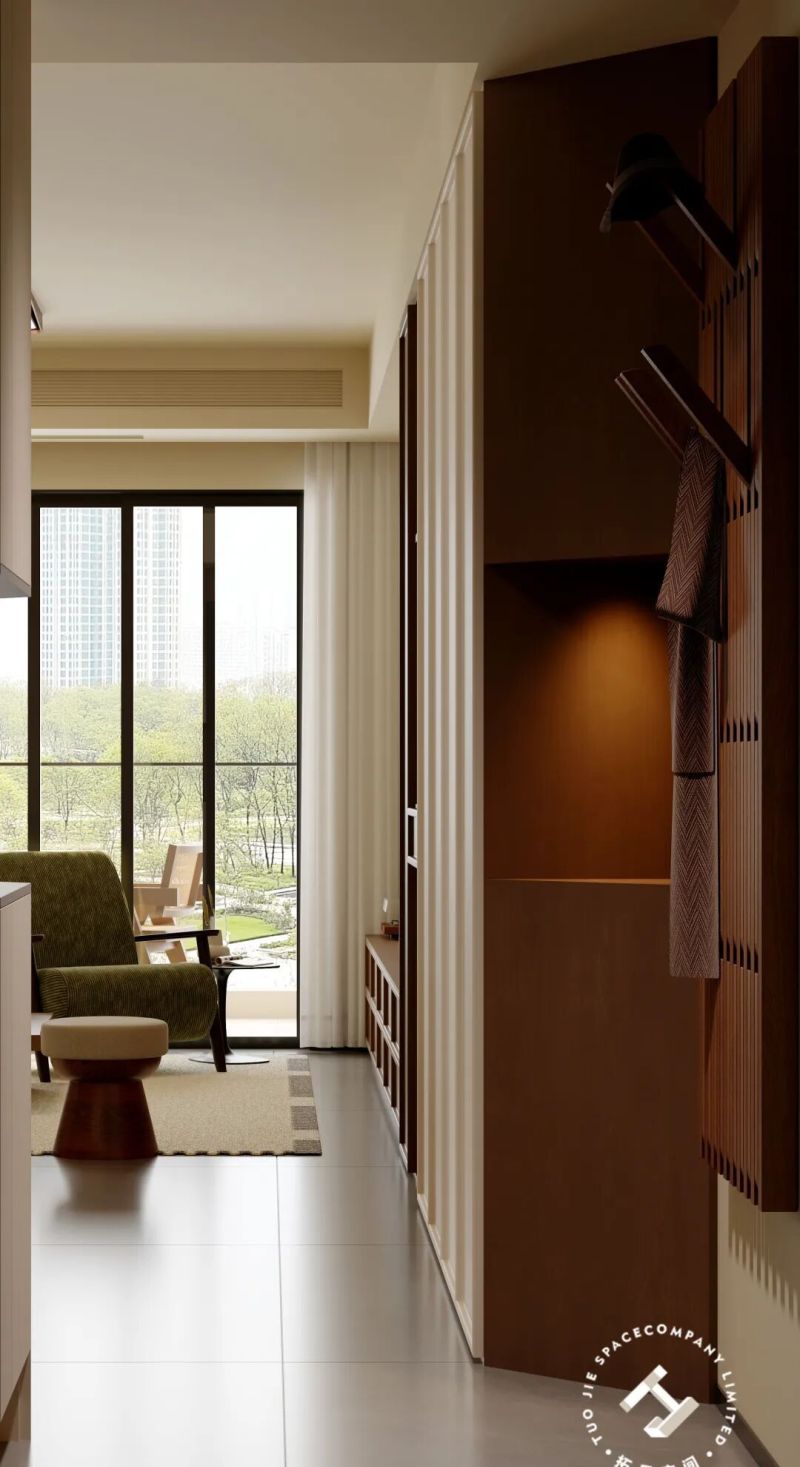 设计新作：119㎡中古风三居室，斜切柜设计，书房+衣帽间一体化，颜值与实用征服了三代人 - 家居知识