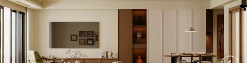 设计新作：119㎡中古风三居室，斜切柜设计，书房+衣帽间一体化，颜值与实用征服了三代人 - 家居知识