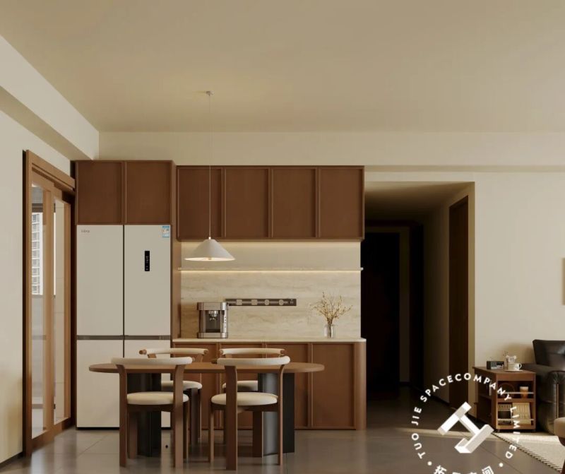 设计新作：119㎡中古风三居室，斜切柜设计，书房+衣帽间一体化，颜值与实用征服了三代人 - 家居知识