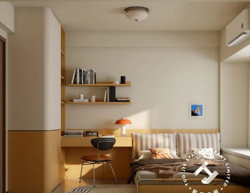 设计新作：119㎡中古风三居室，斜切柜设计，书房+衣帽间一体化，颜值与实用征服了三代人 - 家居知识