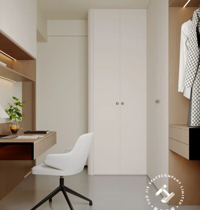 设计新作：119㎡中古风三居室，斜切柜设计，书房+衣帽间一体化，颜值与实用征服了三代人 - 家居知识