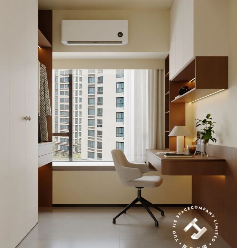 设计新作：119㎡中古风三居室，斜切柜设计，书房+衣帽间一体化，颜值与实用征服了三代人 - 家居知识